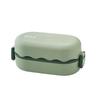 850ML Portable Double-layer Lunch Box Microwavable Bento Box with Tableware Sealed Leak-proof Food Storage Container