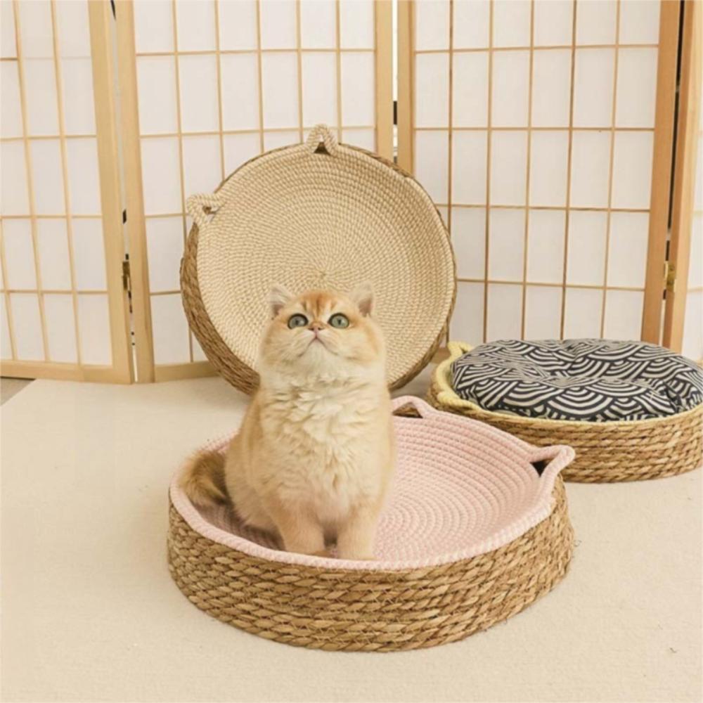Handmade Vine Woven Cat Nest Large Size Seasonal Warmth Pad  Four Seasons Universal