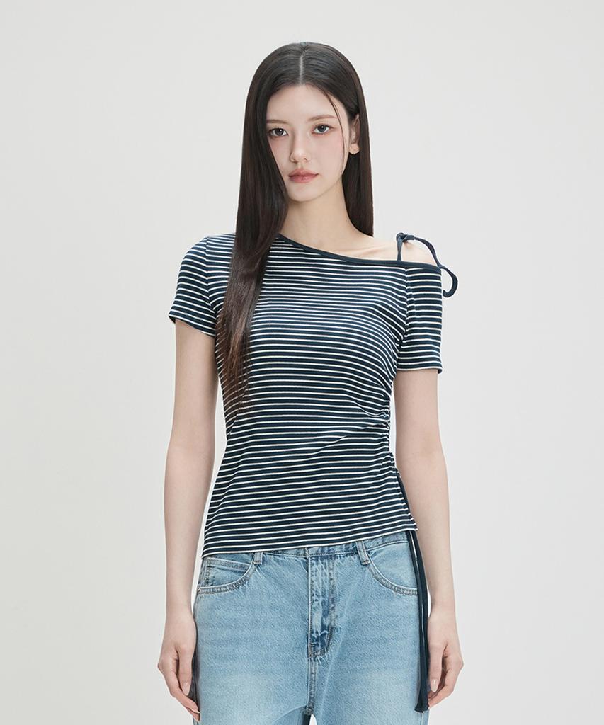 MIXXO One-Shoulder Short Sleeve T-Shirt_Miwhwg603A