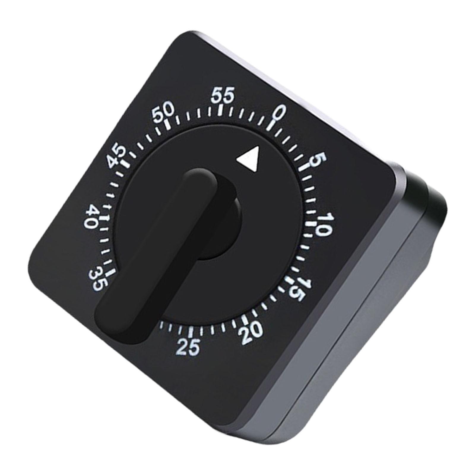 

Кухонный таймер для приготовления пищи, часы шеф-повара, громкий будильник, не требуются батарейки, 100% механический, напоминание обратного отсчета чёрный