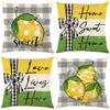 Fresh and Creative Spring and Summer Cushion Cushions, Fresh Lemon Series Bedroom Sofa Linen Pillow Cases