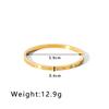 4mm Stainless Steel Zirconia Bangle Gold Sliver Color Openable Rhinestone Hand Accessory