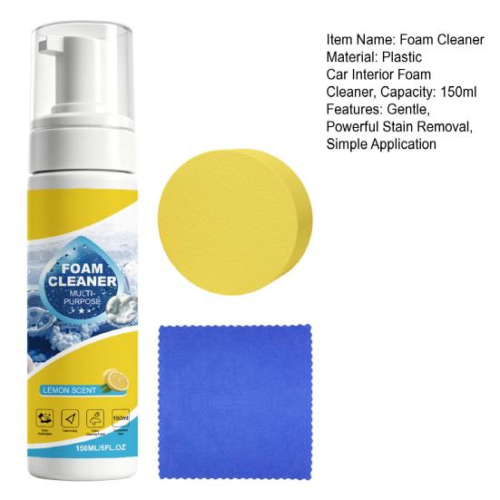 Yousheng Car Interior Foam Cleaner Fresh Aroma Gentle Protection Removes Stains Efficient Cleaning Multipurpose Car Interior Care Gift for