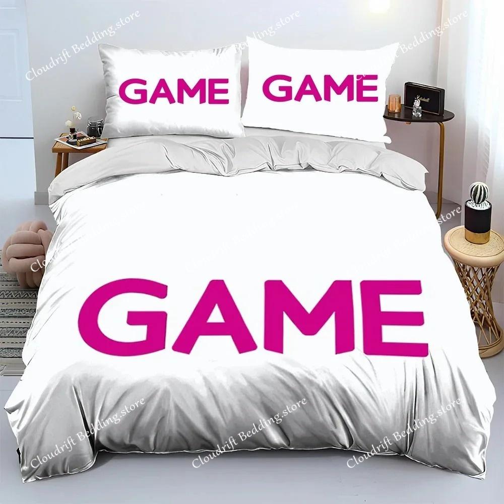 Gamer Game Over Cartoon Bettdecke Bettwäscheset, Bettbezug Bettset Steppdecke Kissenbezug, King Queen Size Bettwäscheset Erwachsene Jungen