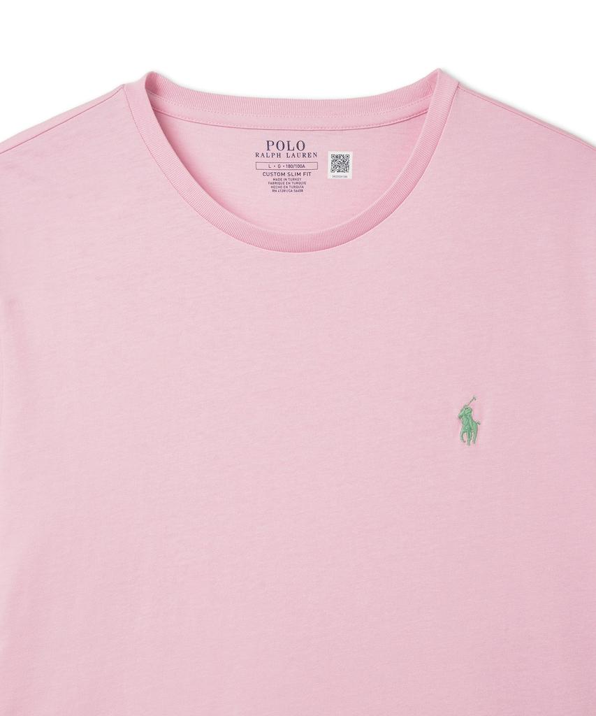 POLO RALPH LAUREN Custom Slim Ronde Hals T-shirt - Roze