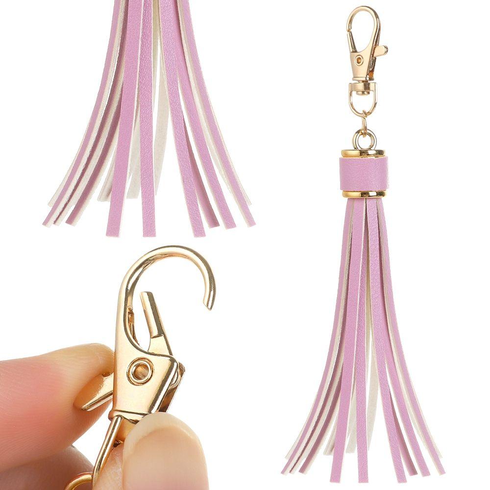 Fashion Bag Accessory Fringe Jewelry PU Leather Tassels Tassel Key Chain KeyRing KeyChain Strap