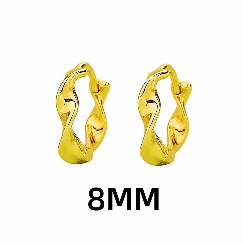 925 Silver Hoop Earring For Women Mobius Office Jewelry Braided Party Birthday Gift