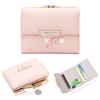 Purse Women's Summer New Korean PU Printed Buckle 3 Fold Bag Simple All-in-one Short Women's Money Clip Multi-card Folding Flap