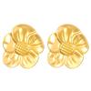Stainless Steel Petal Flower Earrings Distinctive Gold Flower Earrings Adornment Portable Ear Studs Charm for Parties