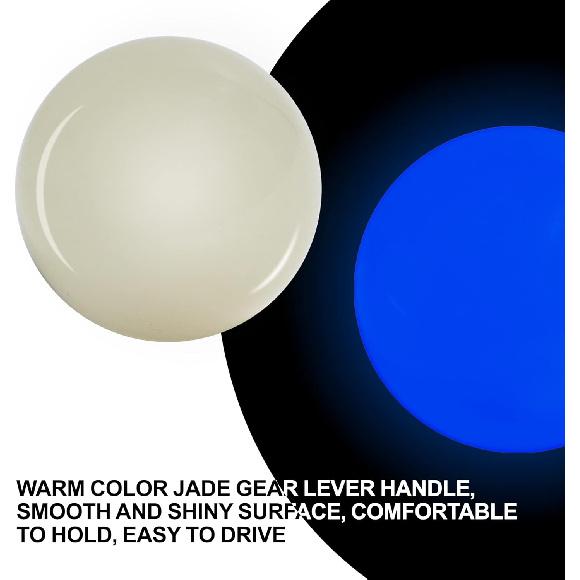 HiSport Luminous Shifter Knob Glow Light Round Ball Shift Knob Universal 5 6 Speed With 3 Adapters For Manual Car M 8 * 1.25, M 10 * 1.25, M 10 *