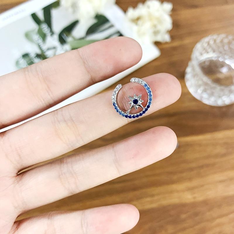 Ins Wind Hexagram Sterling Silber Ohrringe, Temperament Ohrringe S925 High-End Herbst und Winter Neue Ohrringe Damen Accessoires Großhandel