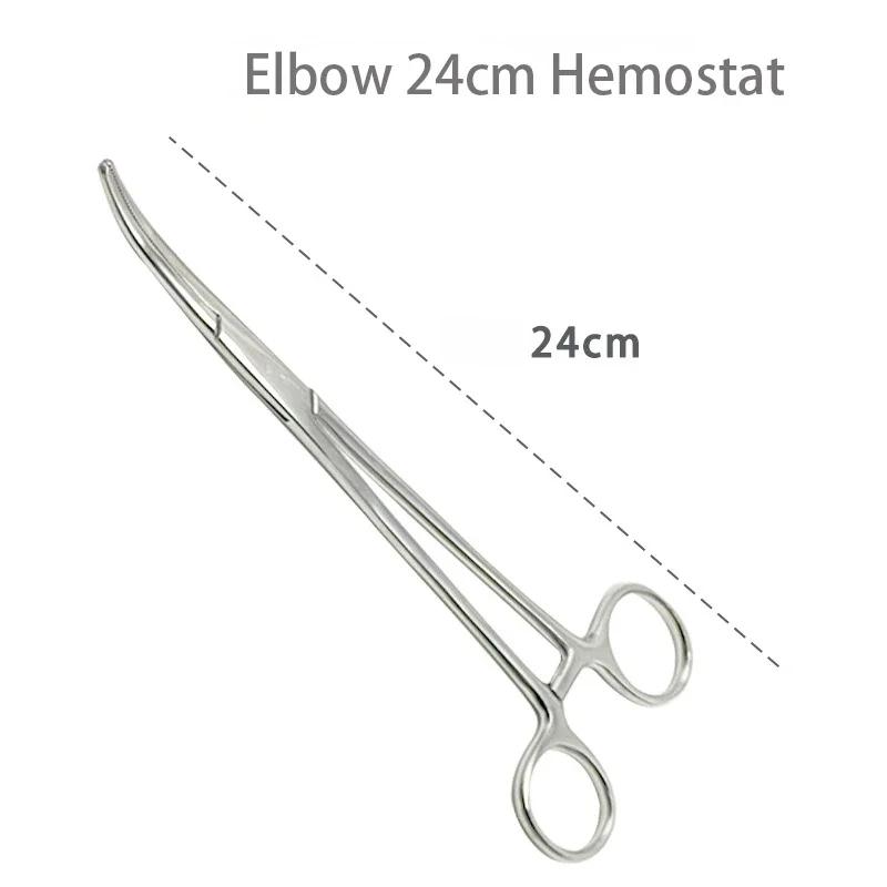 Stainless Steel Hemostatic Forceps Surgical Clips Straight Elbow Large Small Mosquito Clips Complete Set