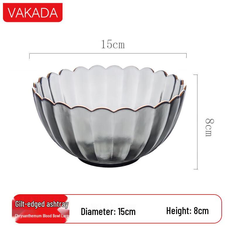 VAKADA Glass Salad & Dessert Bowl