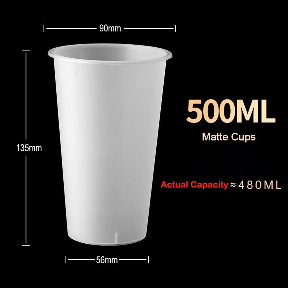 High Quality 90mm Cup And Lids Plastic Transparent Disposable Cup Milktea Cup