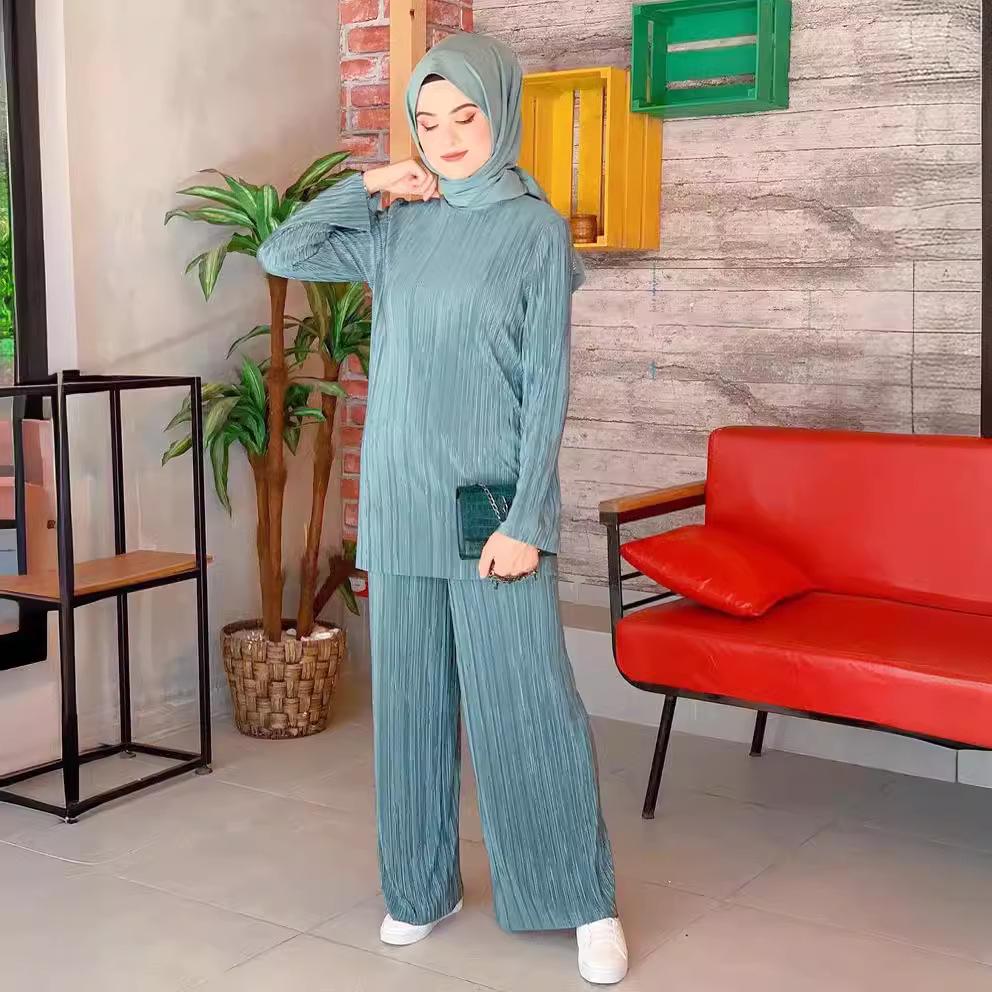 M148# Ethnisches Falten-Freizeitset für Damen - Südostasiatischer/Arabischer Stil