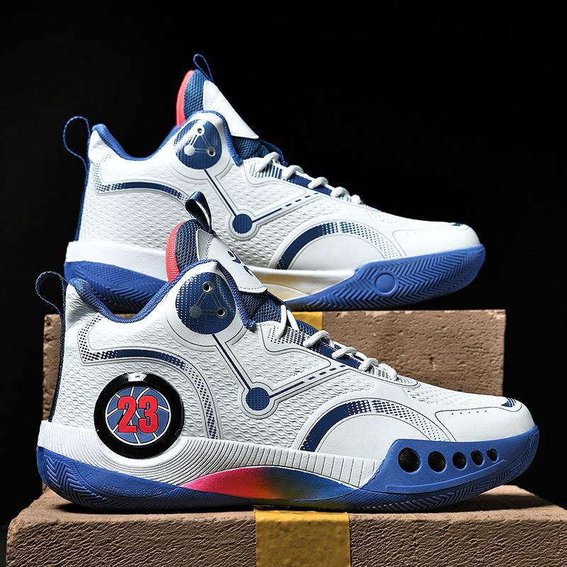 Fashion Basketball Shoes Youth Sports Men's and Women's Shoes Four Seasons Versatile Couple Non-slip and Wear-resistant Student Running Shoes Trend