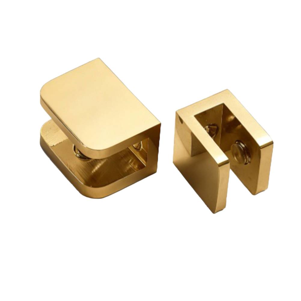 Morsetto per vetro in ottone adatto per mensole da bagno, cantinette e divisori in vetro. Staffa di fissaggio per vetro sicura e stabile.