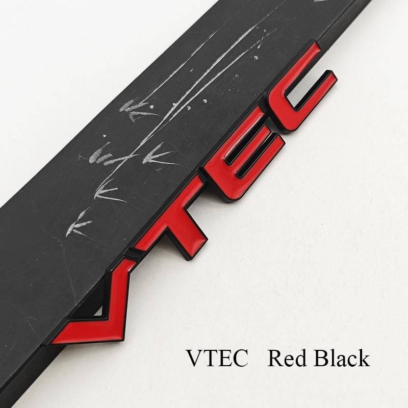 3D Metal Car Letters I VTEC Logo Rear Trunk Tail Badge Emblem Decals For Honda Civic Accord Jazz VEZEL Auto Sticker Accessories