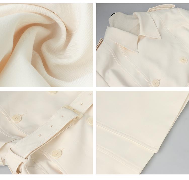 Lu Si Elegant Mid-Length Trench Coat for Women - British Lazy Style, Perfect for Spring and Autumn