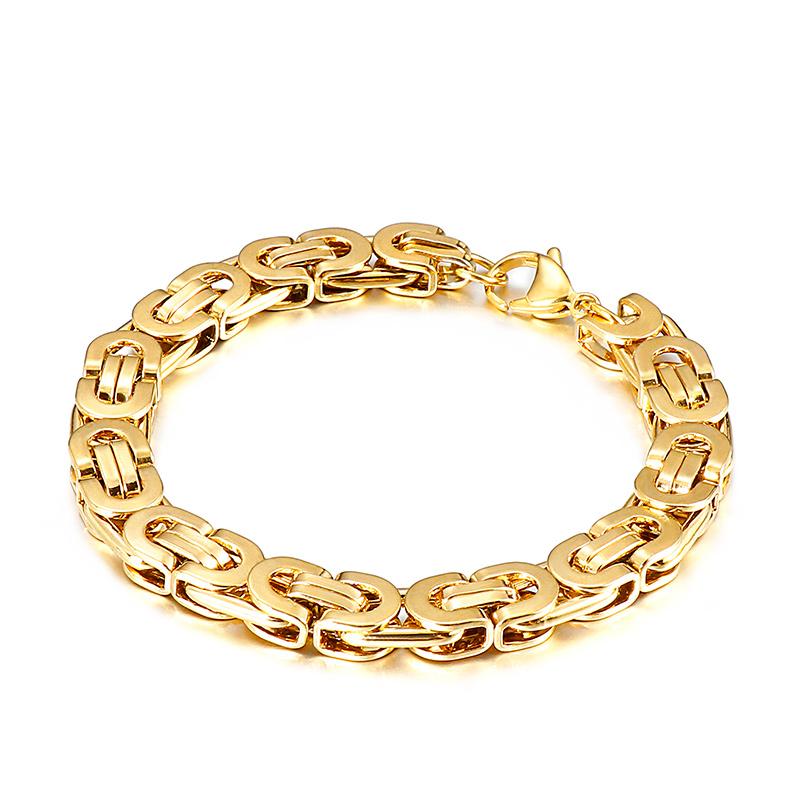 6/8/10mm Wide Hip Hop Punk Chain Bracelet for Men Women Stainless Steel Imperial Chain Accessory Chunky Heavy Link Jewelry