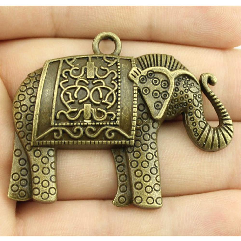 2 Pezzi Ciondoli Elefante Colore Bronzo Antico Ciondoli Elefante Ciondoli Per Braccialetti Grande Ciondolo Elefante Ciondoli Creazione Gioielli