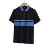 Summer Men's Short Sleeved T-shirt, Lapel Polo Shirt, Men's Color Blocked Casual Business T-shirt