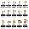300pcs Threaded Inserts M2 M2.5 M3 M4 M5 M6 1/4-20 Insert Nuts Brass Threaded Bushing