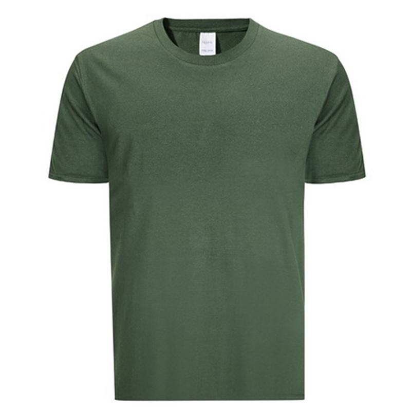 2023 Solid Cotton T-shirt Men's Fitness O-Neck Men's XS-2XL European Size T Shirt