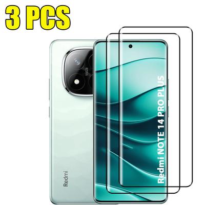 3PCS 3D Curved Edge Screen Protector For Xiaomi Redmi Note 14 Pro 5G Tempered Glass HD Clear Glass Redmi Note 14 Pro 4G Note 14 Pro+ POCO X7