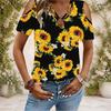Damen Übergröße Schlüsselloch Ringhals Kalte Schulter Kurzarm Tintenspritzer Druck T-Shirt