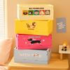 Dopamine Foldable Storage Basket Cartoon Stationery Cosmetic Rack Sundry Organizer  Desktop