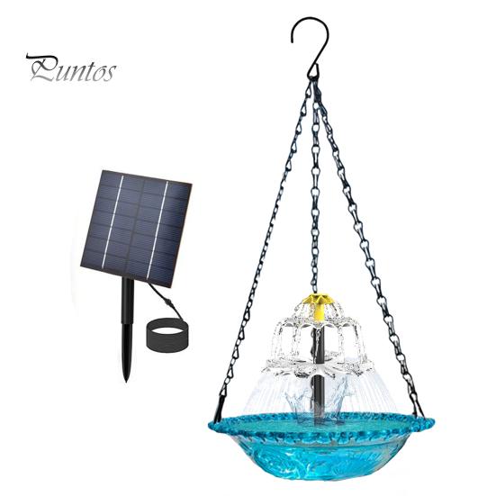 

Подвесная ванна для птиц с солнечным фонтанным насосом, раковина для птичьей ванны, уличная чаша для птичьей ванны, подвесная кормушка для птиц для питья в ванне для птиц синий