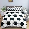Havalı Futbol 3D Yatak Seti Nevresim Yastık Kılıfları Yorgan Yatak Örtüsü Oda Dekorasyonu Erkekler İçin Hediye Tek Çift Kraliçe King Boy