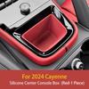 cheyecha Porsche Cayenne 2024 Exclusive Silicone Center Console Protection Pads 3-Piece Set (Cup Holder + Storage Box + Wireless Charging Stand)