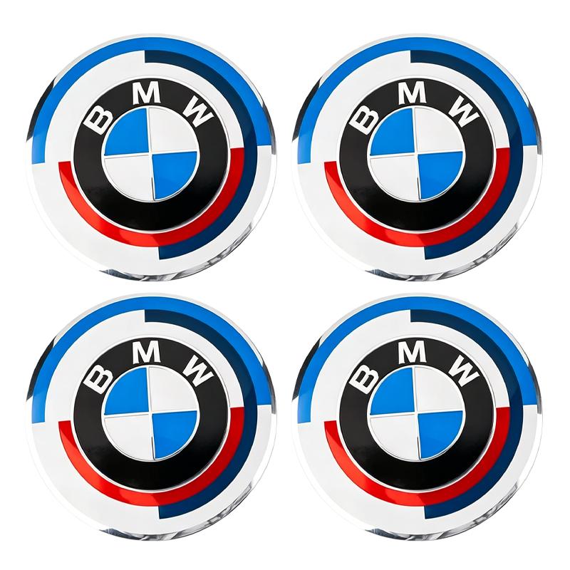 4Pcs 56mm Wheel Center Caps Emblem Badge Interior Sticker Accessories For BMW G80 G06 G07 G42 SD47 G14 G15 G16 F82 F20 F21 F83 M2 M3