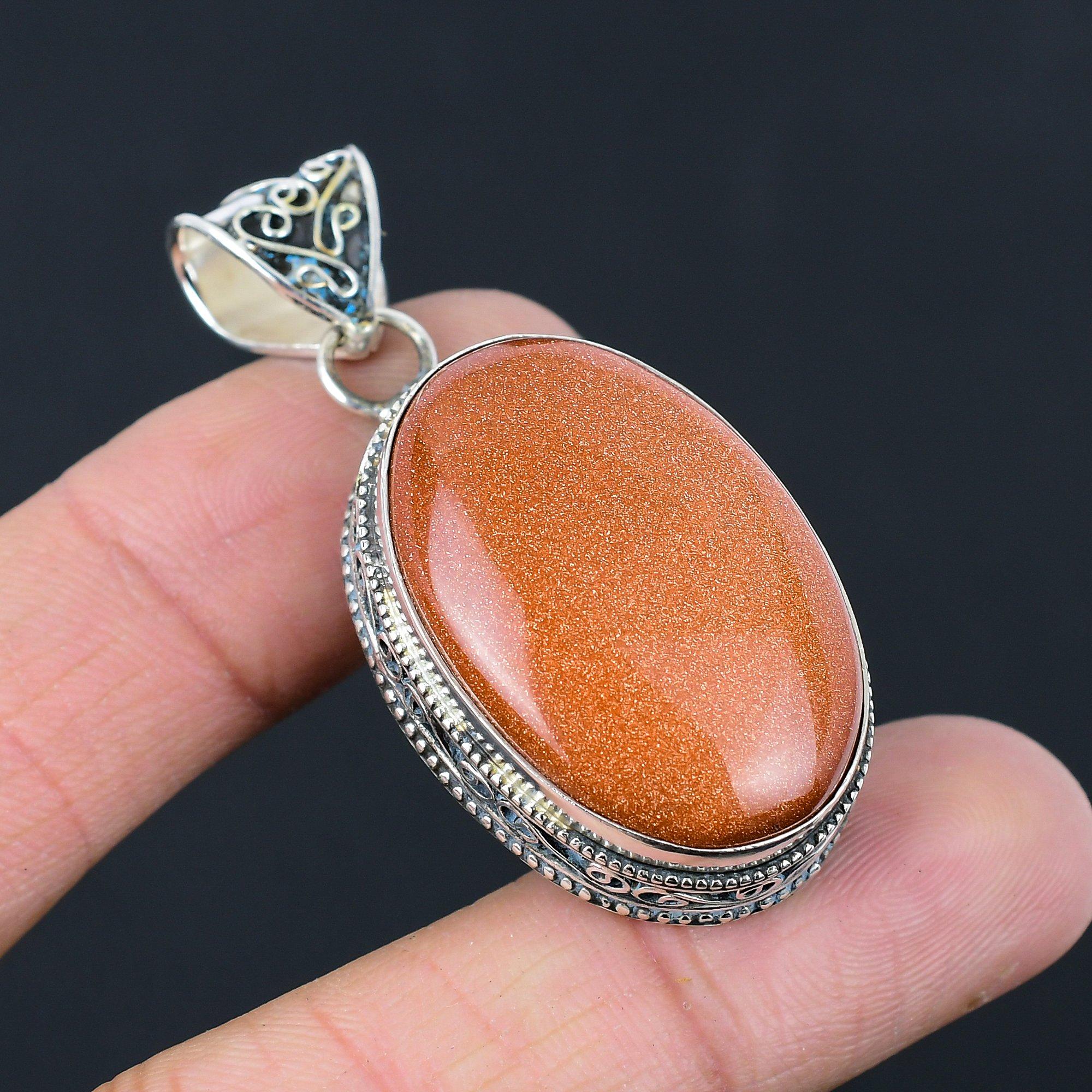 Daughters Day Sale Natural Sun Sitara 925 Silver Wife Wedding Artisan Pendant