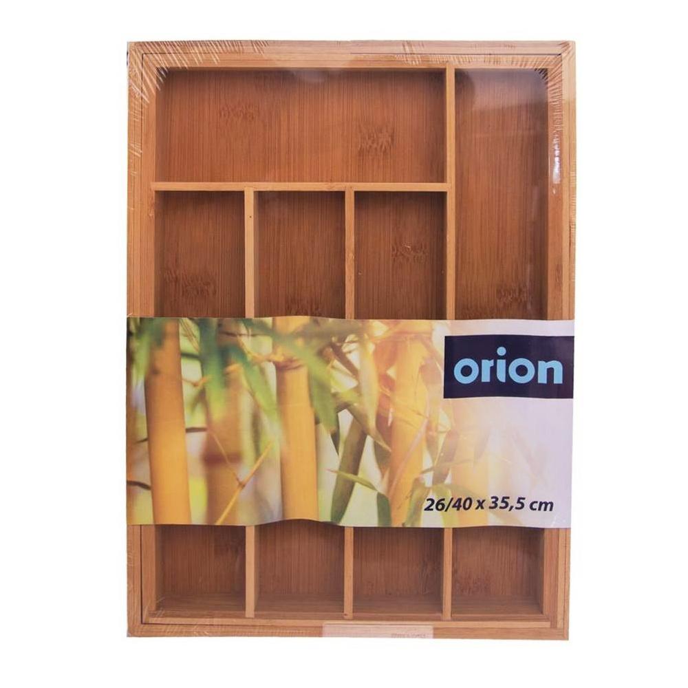 Extendable bamboo cutlery drawer insert 35.5x26 cm