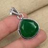 Grüner Onyx-Edelstein, handgefertigter Schmuck aus 925er Sterlingsilber, einzigartiger Anhänger für Sie