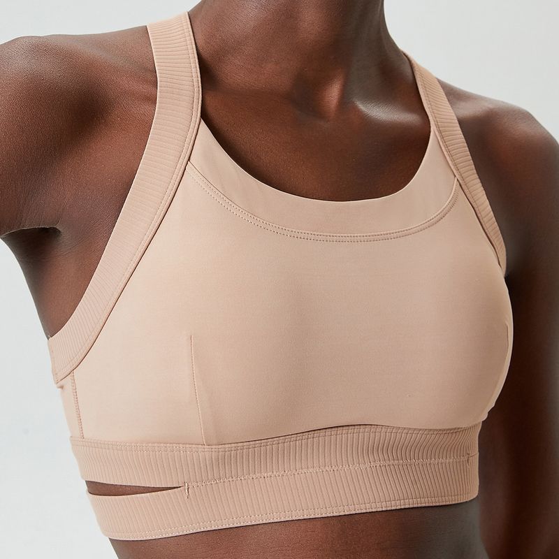 High Strength Bubble Wrap Sports Intimates Women's Square Breast Holding Push-up Pilates Workout Bra Breasted Yoga Vest