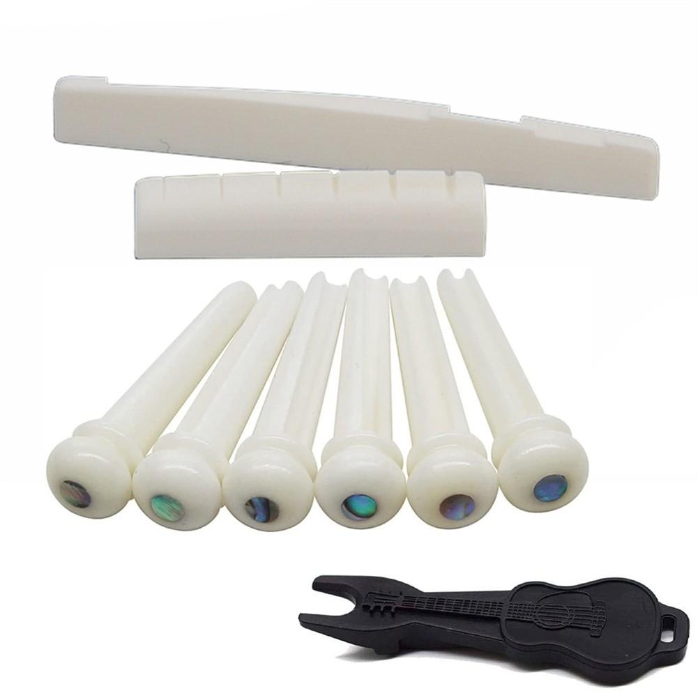 Acoustic Bone Bridge Acoustic Guitar Bone Bridge Bridge Pins Nut Accessorys