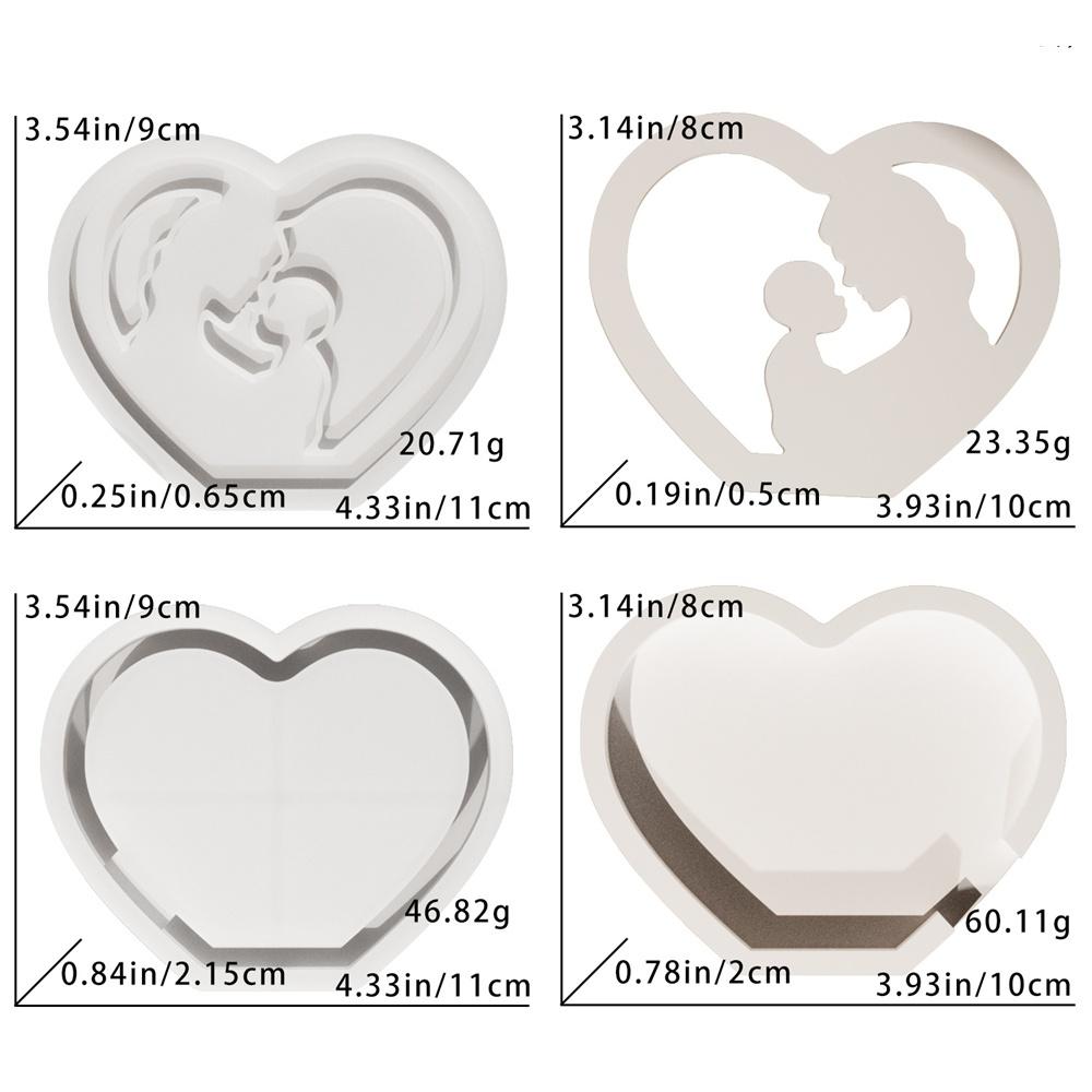 Hollow Mother's Day Silhouette Silicone Mold Mother Mama Letter Love Atmosphere Lamp Gift Box Candle Base Gypsum Resin Molds