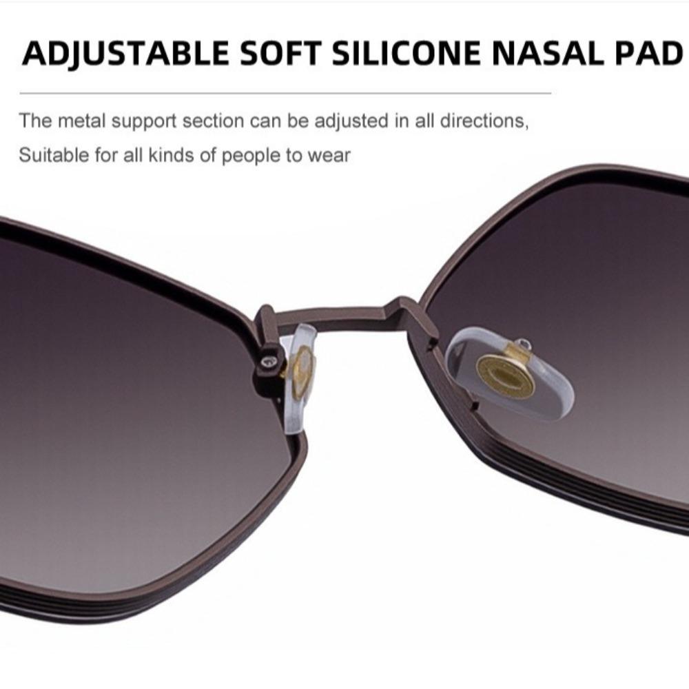 Sechseckige Sonnenbrille Metallrahmen Tönung Brillen Personalisierte Polygon-Sonnenbrille Fotografie