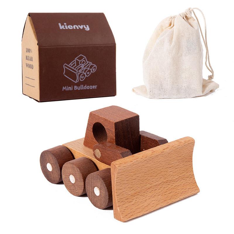 Truck Wooden Fire Excavator Bulldozer Ambulance Model Ornament Children Toy