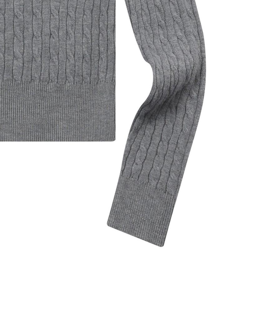 MUCENT Le Melo Collared Button Crop Knit (3 Colors)