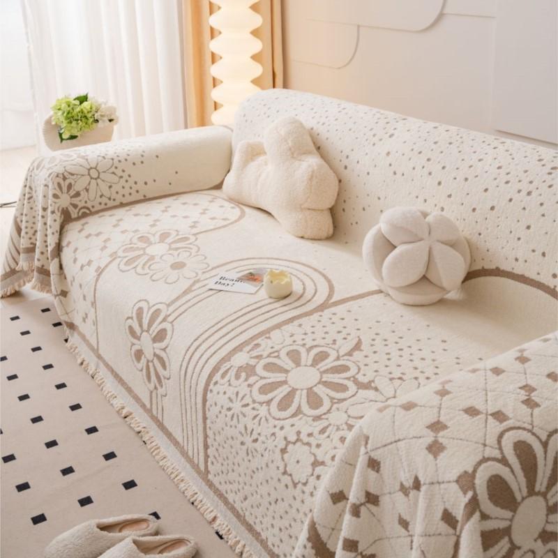 

Funda Sofa Chenille Hawaii Flower Sofa Mat Throw Blanket Autumn Winter Camping Picnic Sofa Cover 180x130