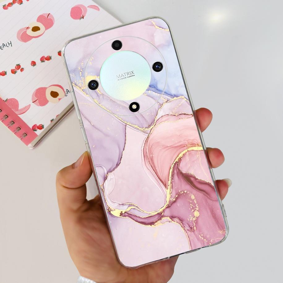 For Honor X9b 5G Case 2023 Fashion Flower Clear Silicone Soft Back Cover For Honor X9a RMO-NX1 Funda HonorX9 X 9 X 9B X 9A Coque