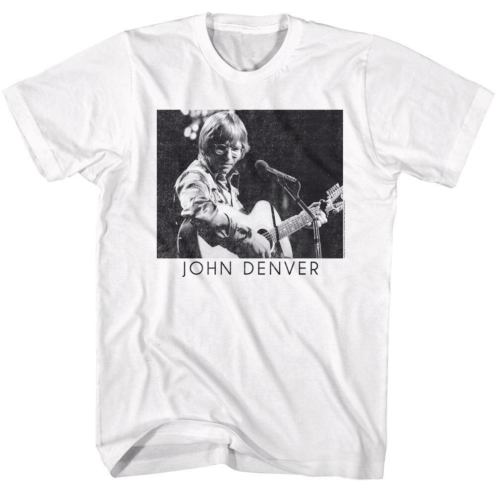 John Denver Musician On Stage Live In Concert Men T Shirt Folk Music Merch S