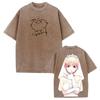 The Quintessential Quintuplets Ichika Kawaii Print Tee Men Women Washed Cotton T-shirts Manga Casual T Shirt Short Sleeve Tshirt