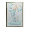 Poster Letter "I" With Balloons And Elephant Poster Letter "I" With Balloons And Elephant, 30X40 Cm, Frame Wooden Light Oak, Paper Matte 230 Gsm