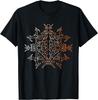 Sacred Geometry Occult Snowflake Mandala Graphic T-Shirt Casual Men's Cotton Tee